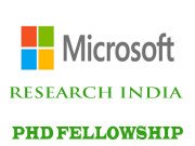 MICROSOFT RESEARCH INDIA PHD FELLOWSHIP