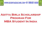 Aditya Birla Scholarship Program For MBA Student In India