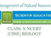 Management of Natural Resources CLASS: X NCERT (CBSE) BIOLOGY