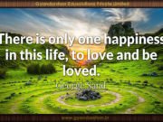 There is only one happiness in this life, to love and be loved. George Sand