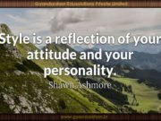 Style is a reflection of your attitude and your personality. Shawn Ashmore