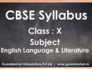 English Language & Literature Class X Syllabus