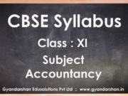 Accountancy Class XI Syllabus