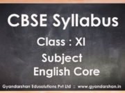 English Core Class XI Syllabus