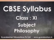 Philosophy Class XI Syllabus