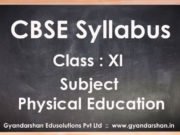 Physical Education Class XI Syllabus
