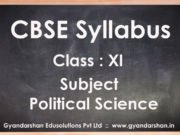 Political Science Class XI Syllabus
