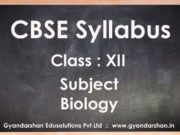 Biology Class XII Syllabus