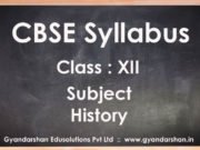 History Class XII Syllabus