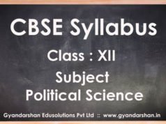 Political Science Class XII Syllabus