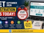 CTET September 2026 Application Deadline CTET September 2026 registration last date 1 September 2026