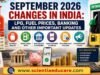 India’s New September Economic and Consumer Updates September 2026 changes in India including LPG prices, petrol and diesel rates, banking updates, tax deadlines and other important financial updates