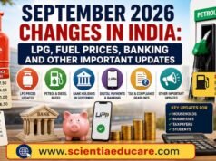 India’s New September Economic and Consumer Updates September 2026 changes in India including LPG prices, petrol and diesel rates, banking updates, tax deadlines and other important financial updates